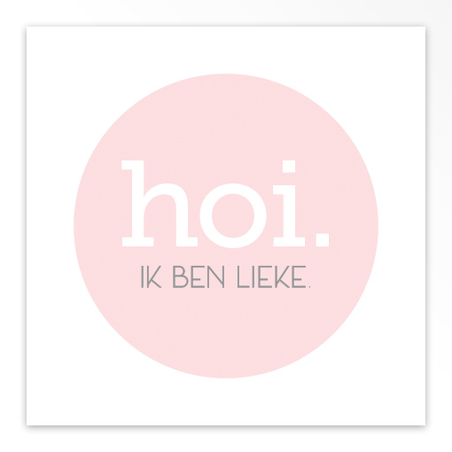 Gevouwen geboortekaartjes 'Zoet en Simpel'