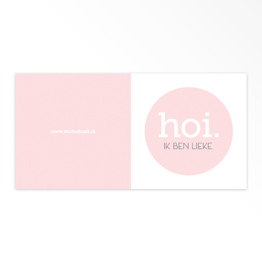 Gevouwen geboortekaartjes 'Zoet en Simpel' - Afbeelding 3