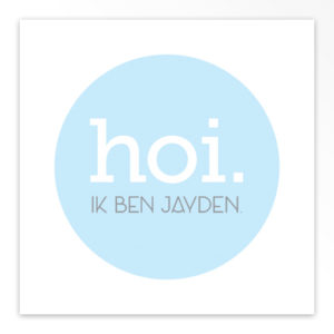 Gevouwen geboortekaartjes 'Zoet en Simpel'