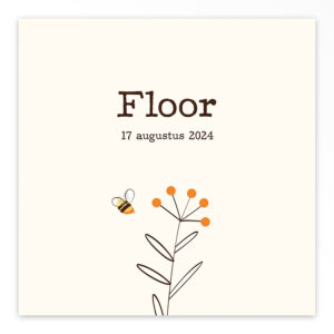 Gevouwen geboortekaart