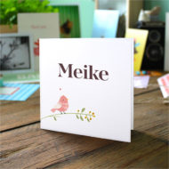 Gevouwen geboortekaartje