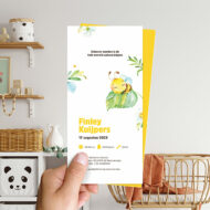 Ongevouwen geboortekaartje