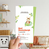 Ongevouwen geboortekaartje