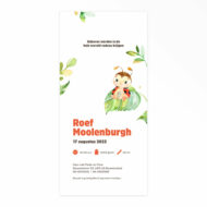 Ongevouwen geboortekaartje