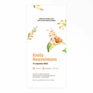 Ongevouwen geboortekaartje