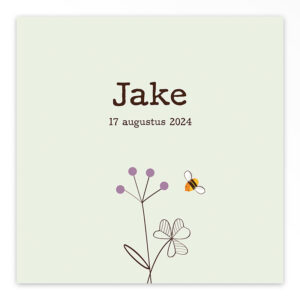 Gevouwen geboortekaart