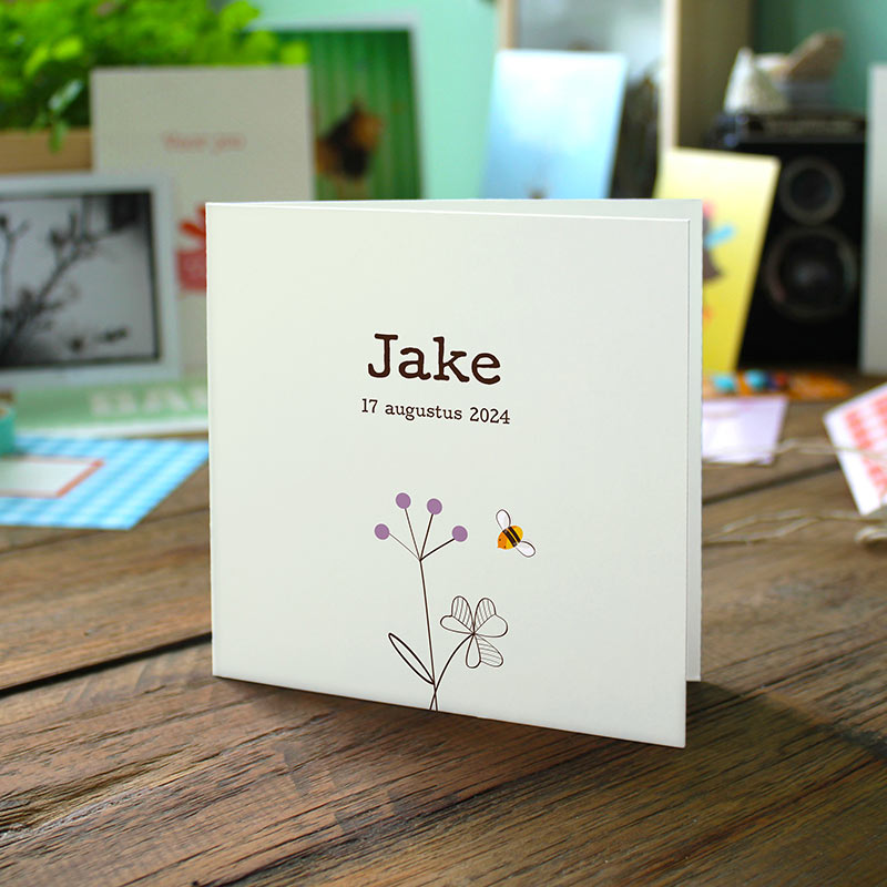 Gevouwen geboortekaart