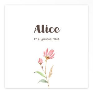 Gevouwen geboortekaart