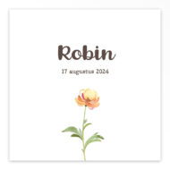 Gevouwen geboortekaart