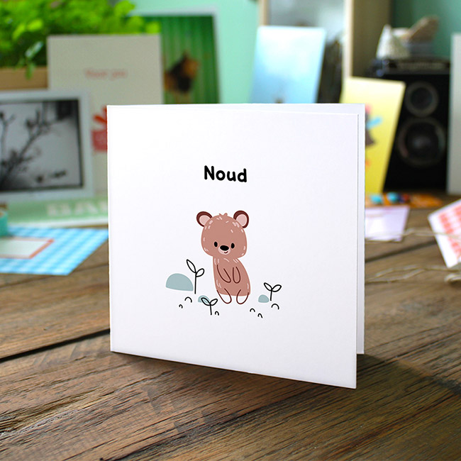 Gevouwen geboortekaartjes