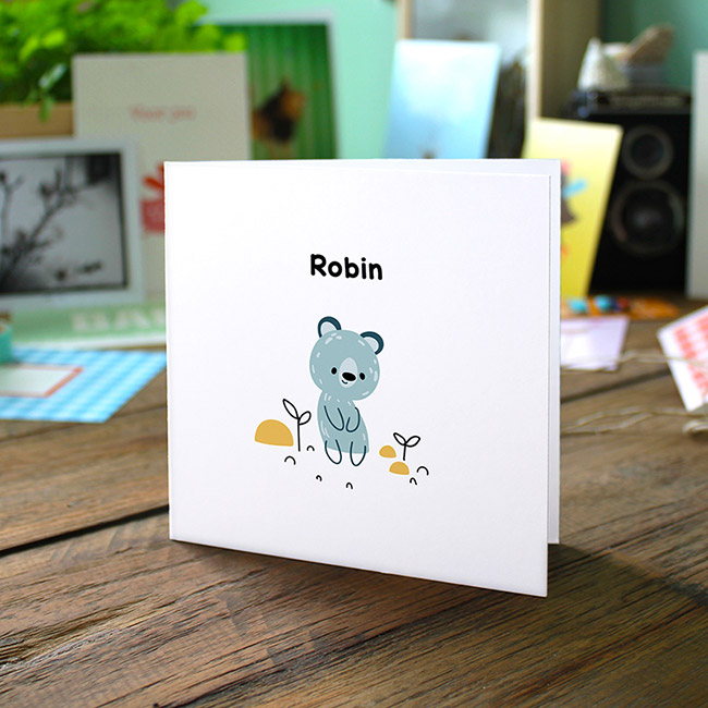 Gevouwen geboortekaartjes