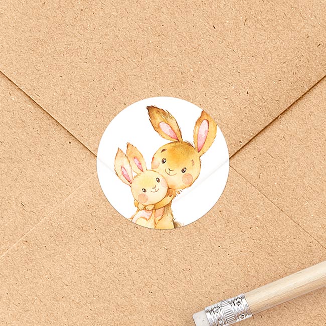 Stickervel 'Kus en knuffels'