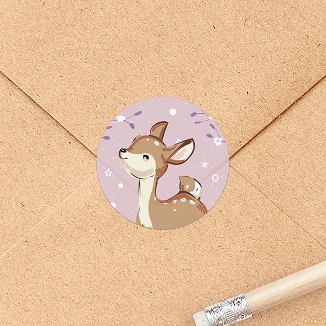 Stickervel 'Oh deer it's Christmas'