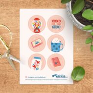 Stickervel 'Vintage love'