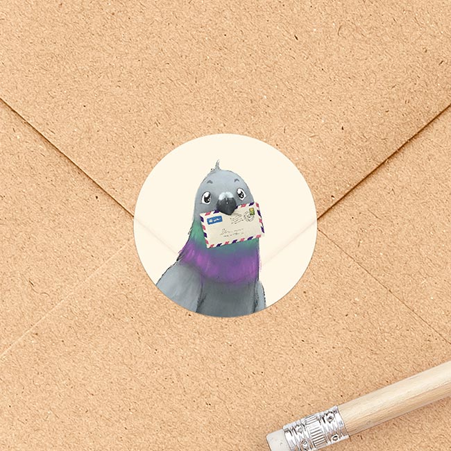 Stickervel 'World Postcard Day'