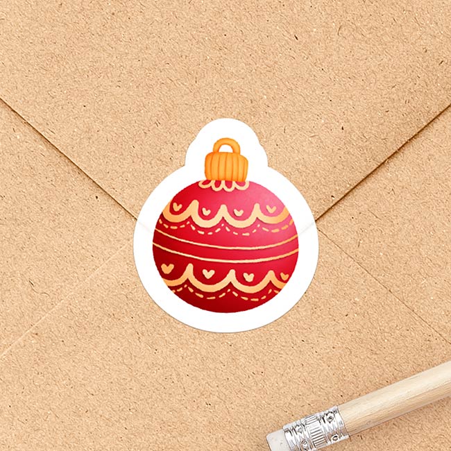 Stickervel 'Kijk het is Kerst'