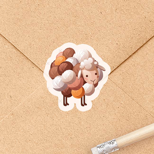 Stickervel 'Werken met wol'