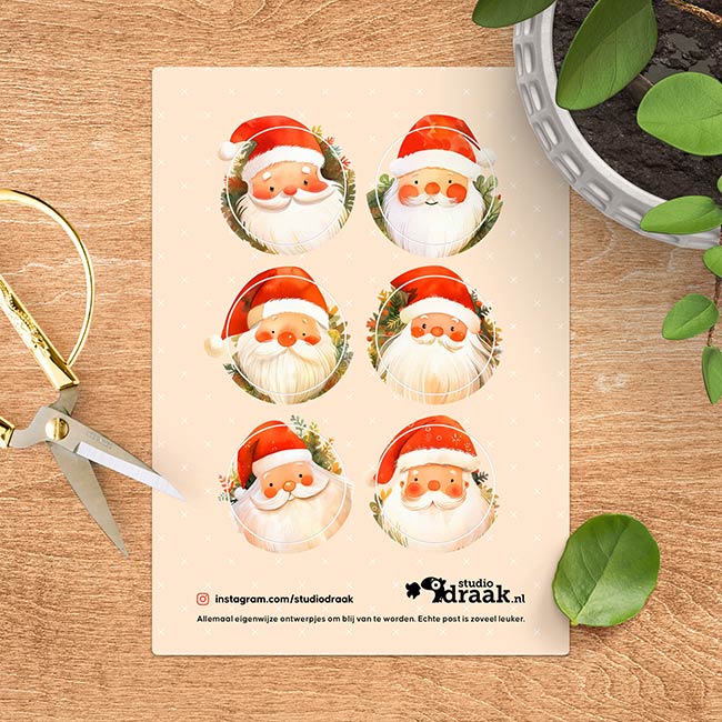 Stickervel 'Daar komt de Kerstman'