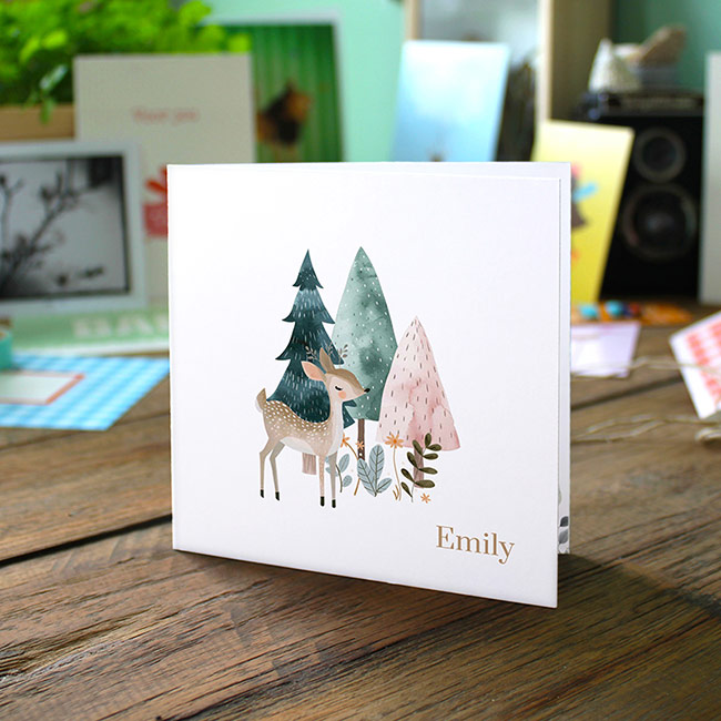 Gevouwen geboortekaart