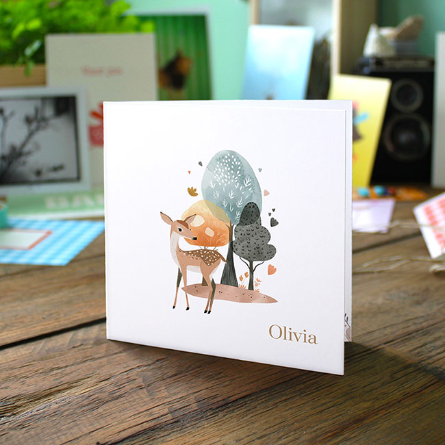 Gevouwen geboortekaart