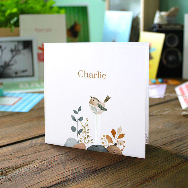 Gevouwen geboortekaart