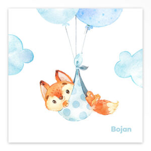 Gevouwen geboortekaartje van Studio Draak