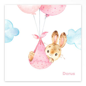 Gevouwen geboortekaartje van Studio Draak