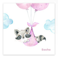 Gevouwen geboortekaartje van Studio Draak