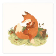 Gevouwen geboortekaartje van Studio Draak