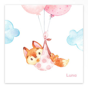 Gevouwen geboortekaartje van Studio Draak