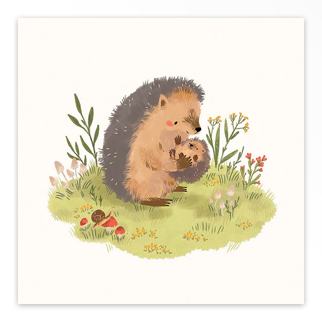 Gevouwen geboortekaartje van Studio Draak