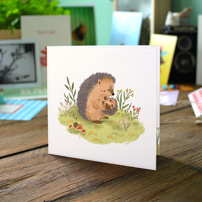 Gevouwen geboortekaartje van Studio Draak