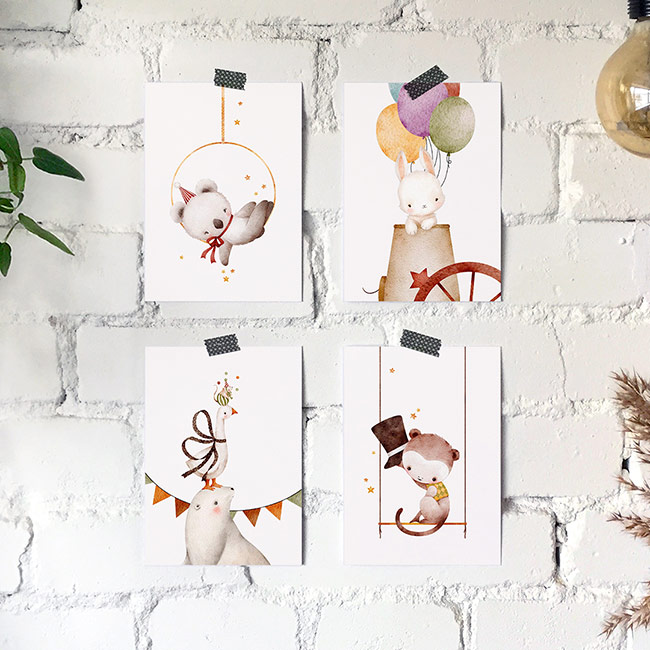 Set met 4 kaarten Studio Draak